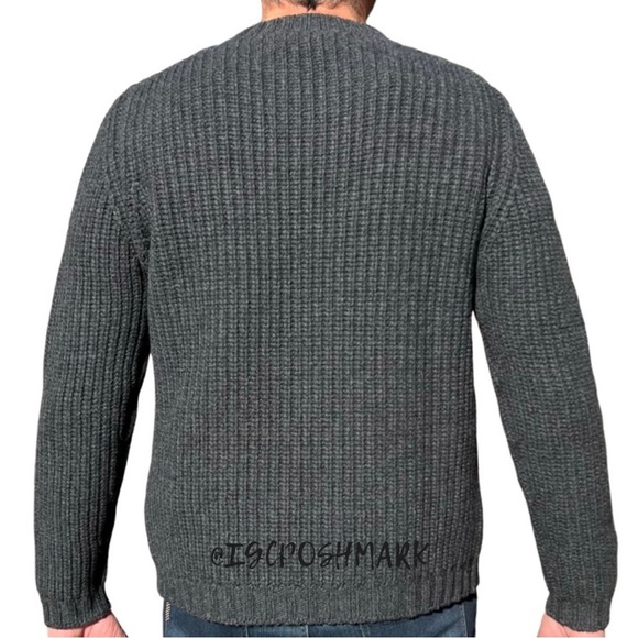 Prada Wool/Cashmere Mock Neck Gray Sweater. Size 58 (US48)MUST READ ABOUT SIZE‼️ - Picture 4 of 16